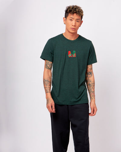 Short sleeve Men's Twill Green T-shirt- Embroidered G&R