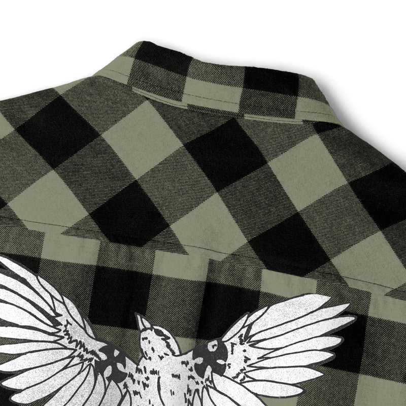 Mocking Bird Classic Plaid Flannel Shirt — Double-Pocket Casual Button-Up