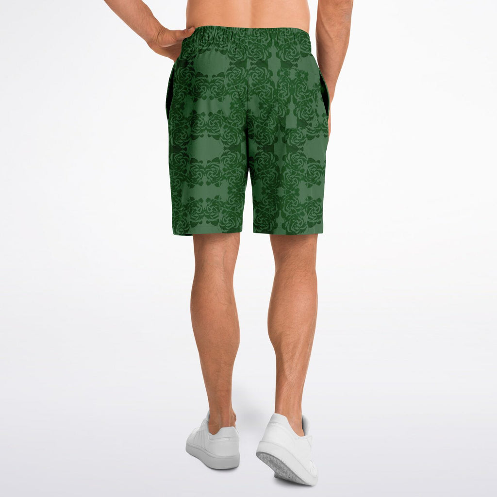 HUNTER GREEN Athletic Long Shorts