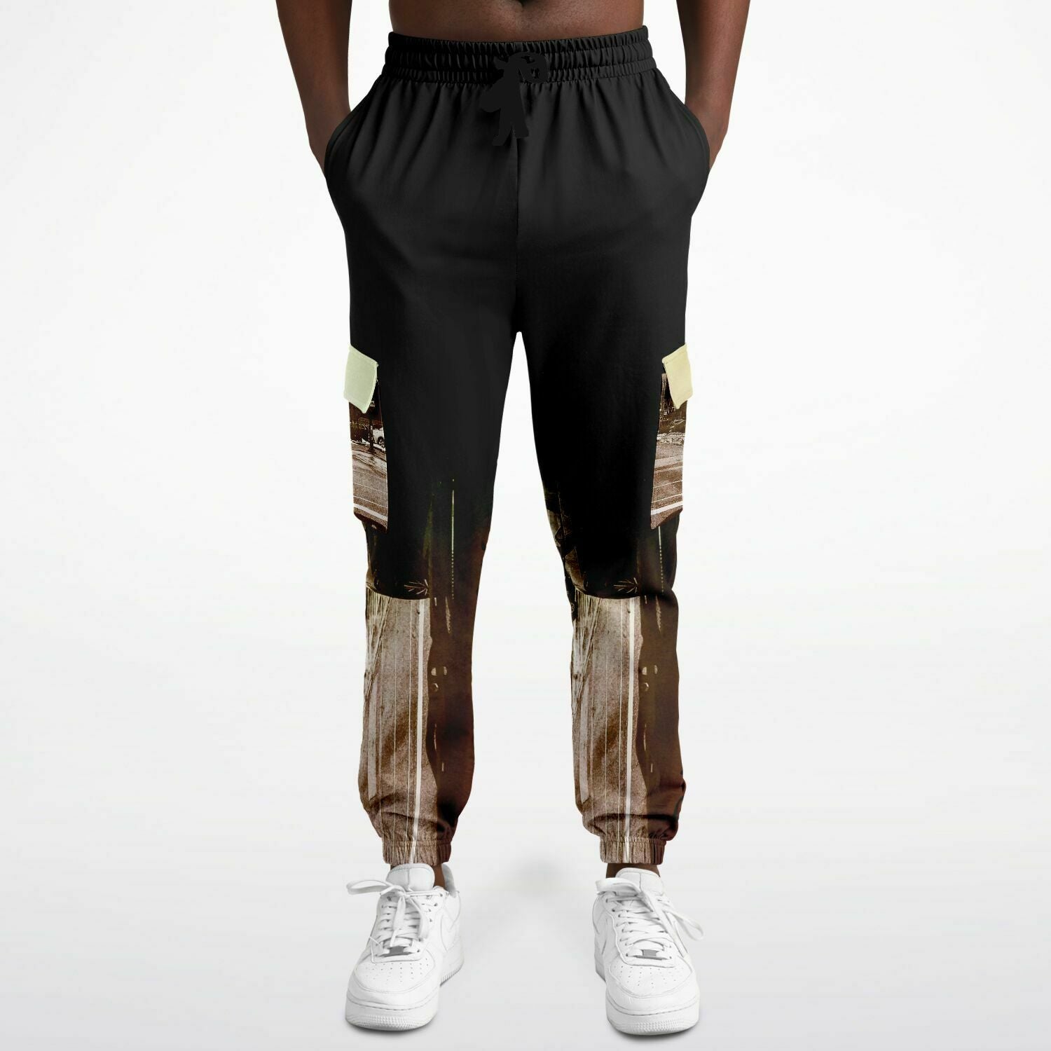 Journey 4 Cargo Sweatpants-Double Pockets-Brushed Fleece Lining