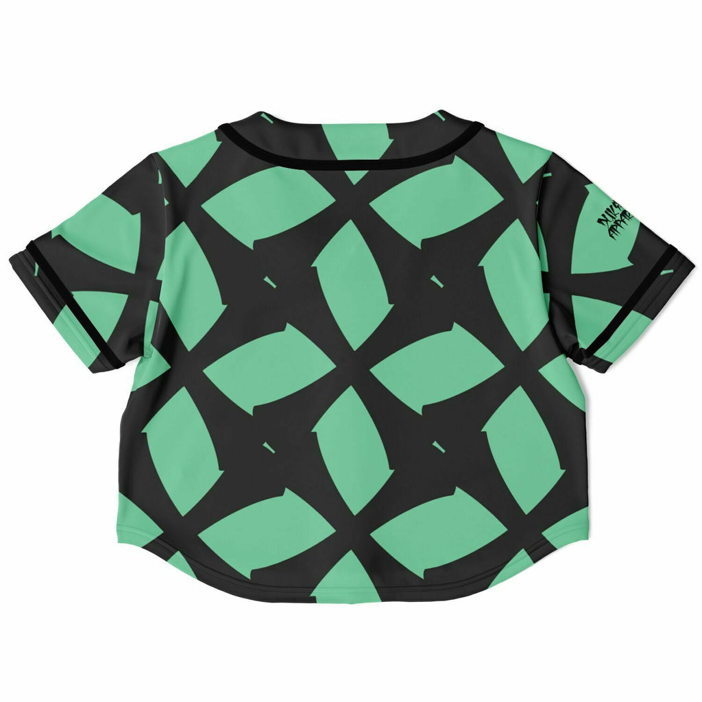 Yellow-green crusader Cropped Baseball Jersey