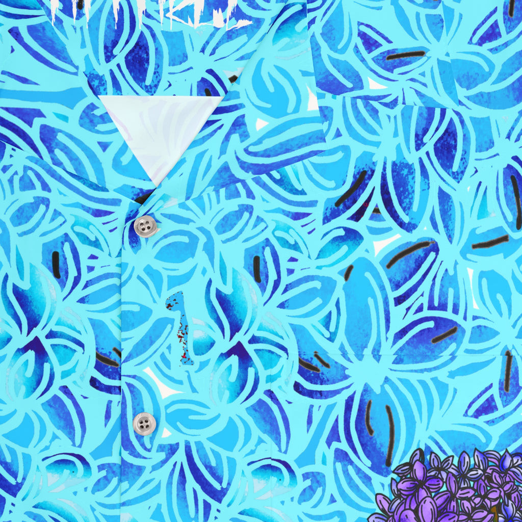 Men's Mid-weight Hawaiian Shirt Mint Blue Lilac