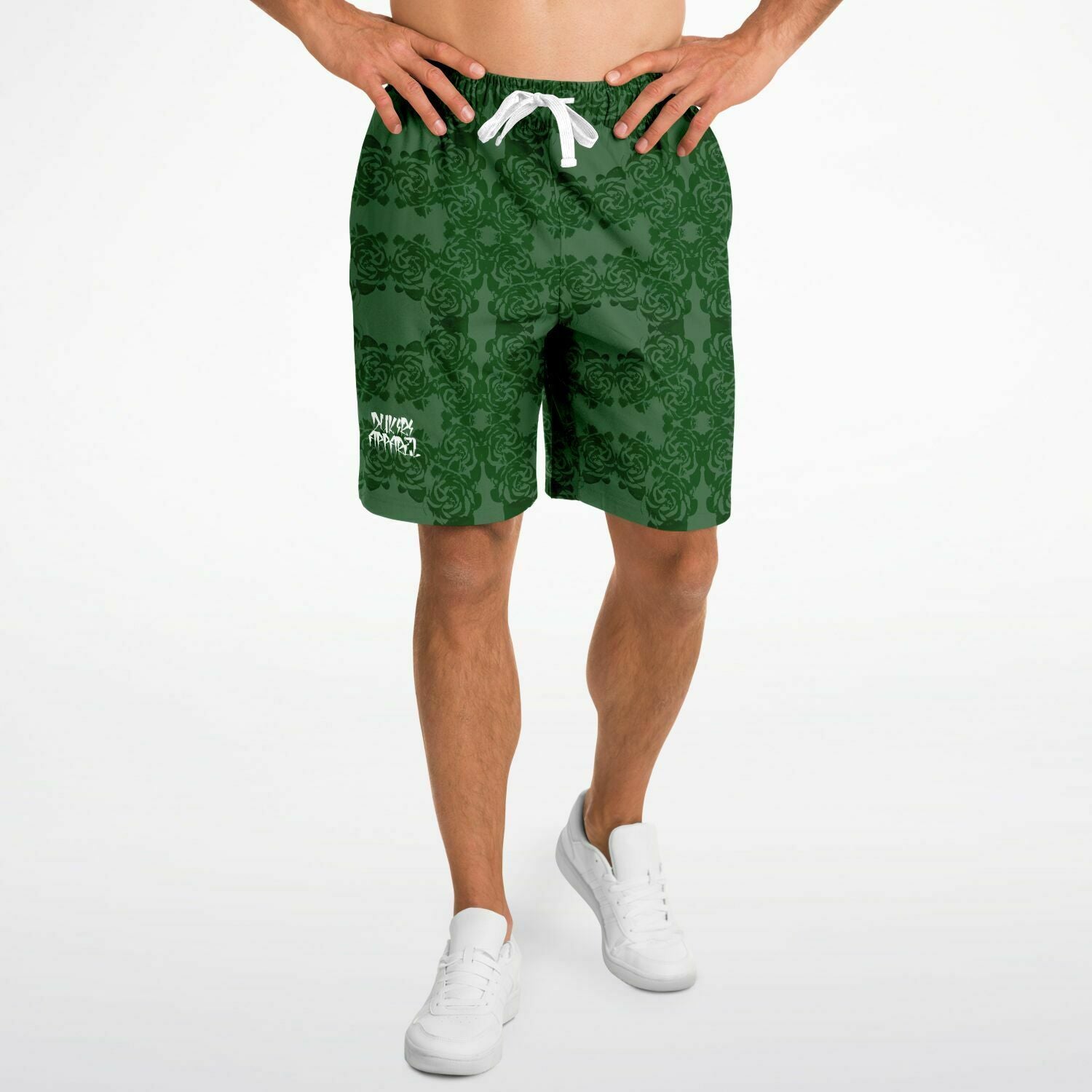 HUNTER GREEN Athletic Long Shorts