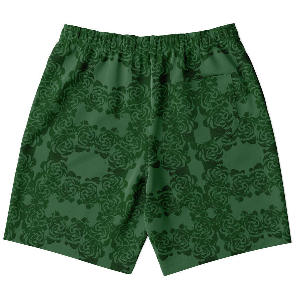 HUNTER GREEN Athletic Long Shorts