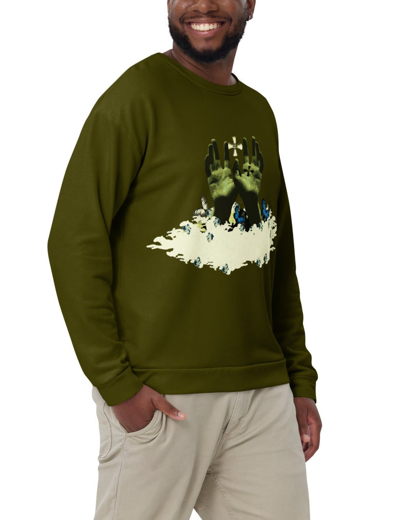 Allover Men's Karaka Green Sweatshirt-Conquerors