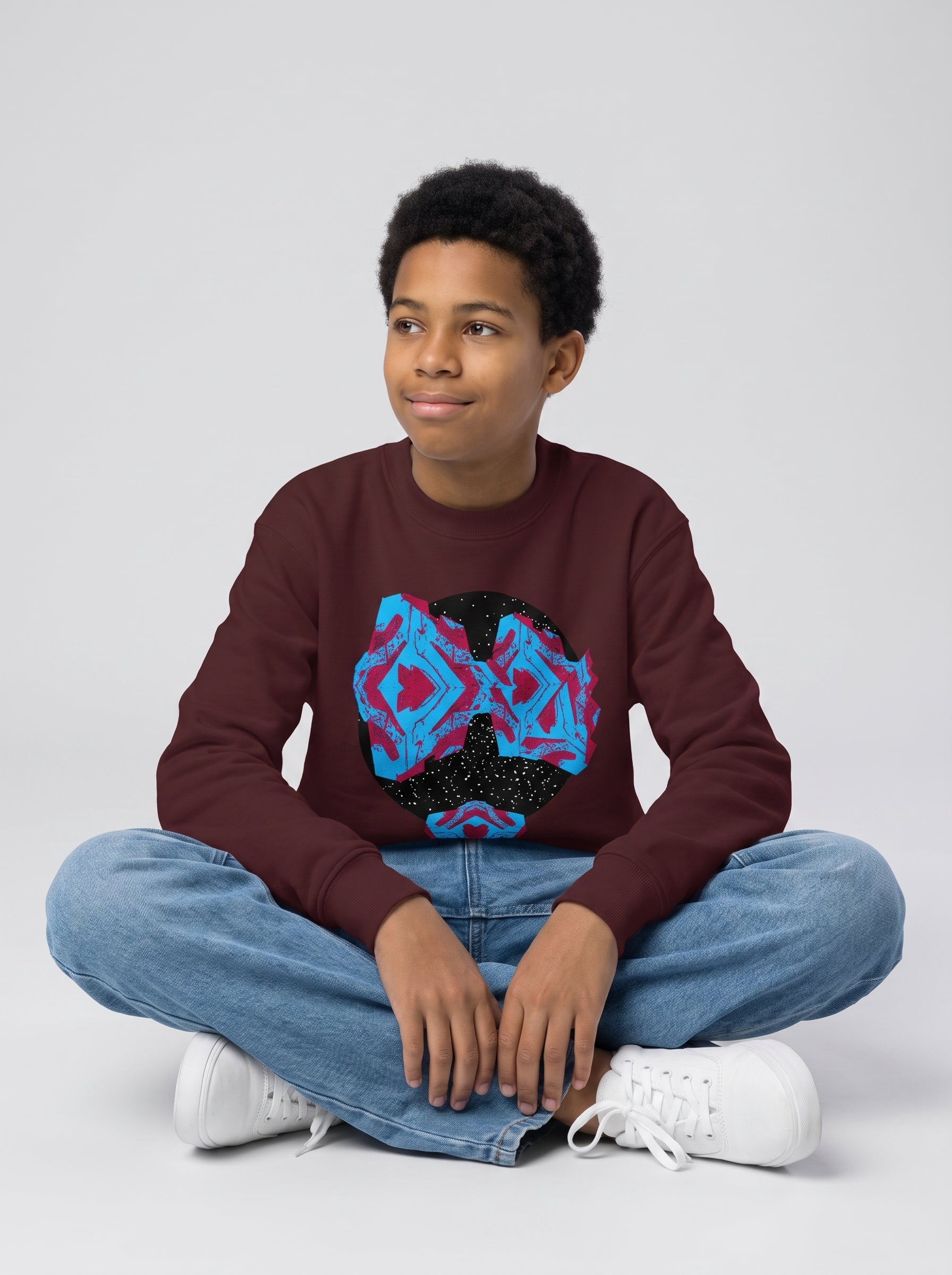 Stargazer Youth Maroon crewneck sweatshirt