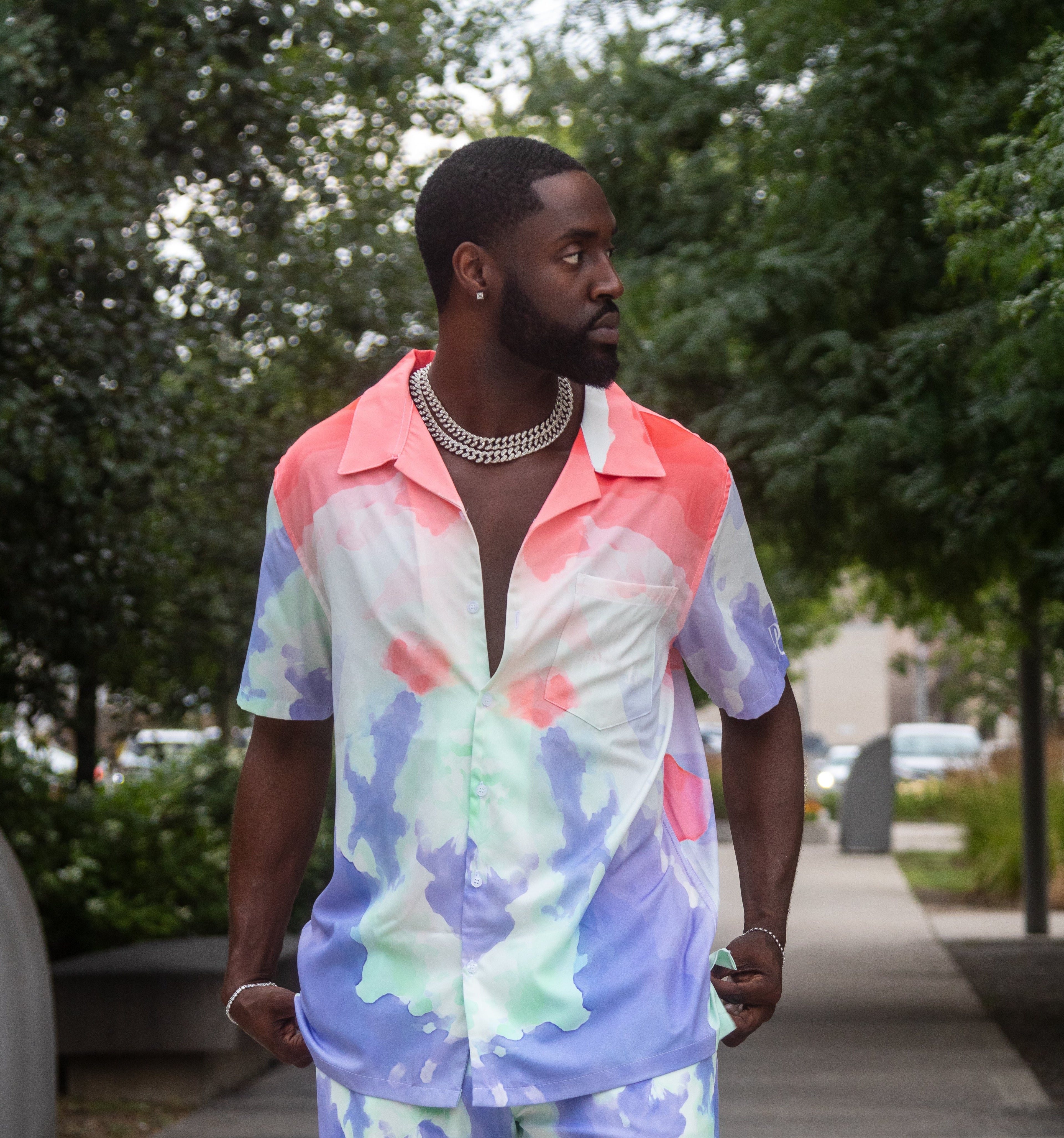 Cloudy Hawaiian Shirt from Dukiri Apparel