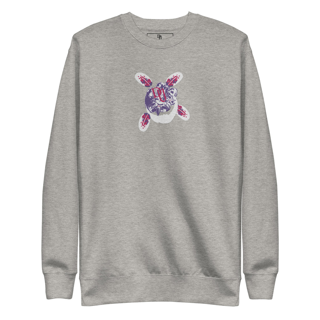 Water_Lily_Embroidered_Premium_Gray_Sweatshirt