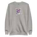 Water_Lily_Embroidered_Premium_Gray_Sweatshirt