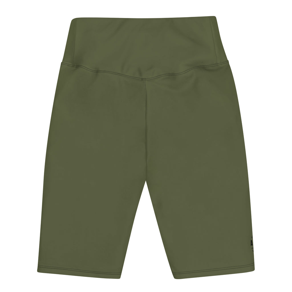 Women's High-waisted Saratoga Biker Shorts with dukiri apparel logo for streetwear