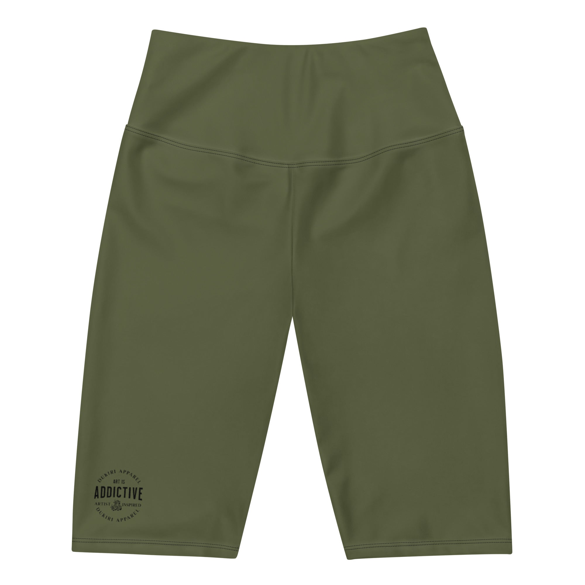 Women's High-waisted Saratoga Biker Shorts with dukiri apparel logo for streetwear