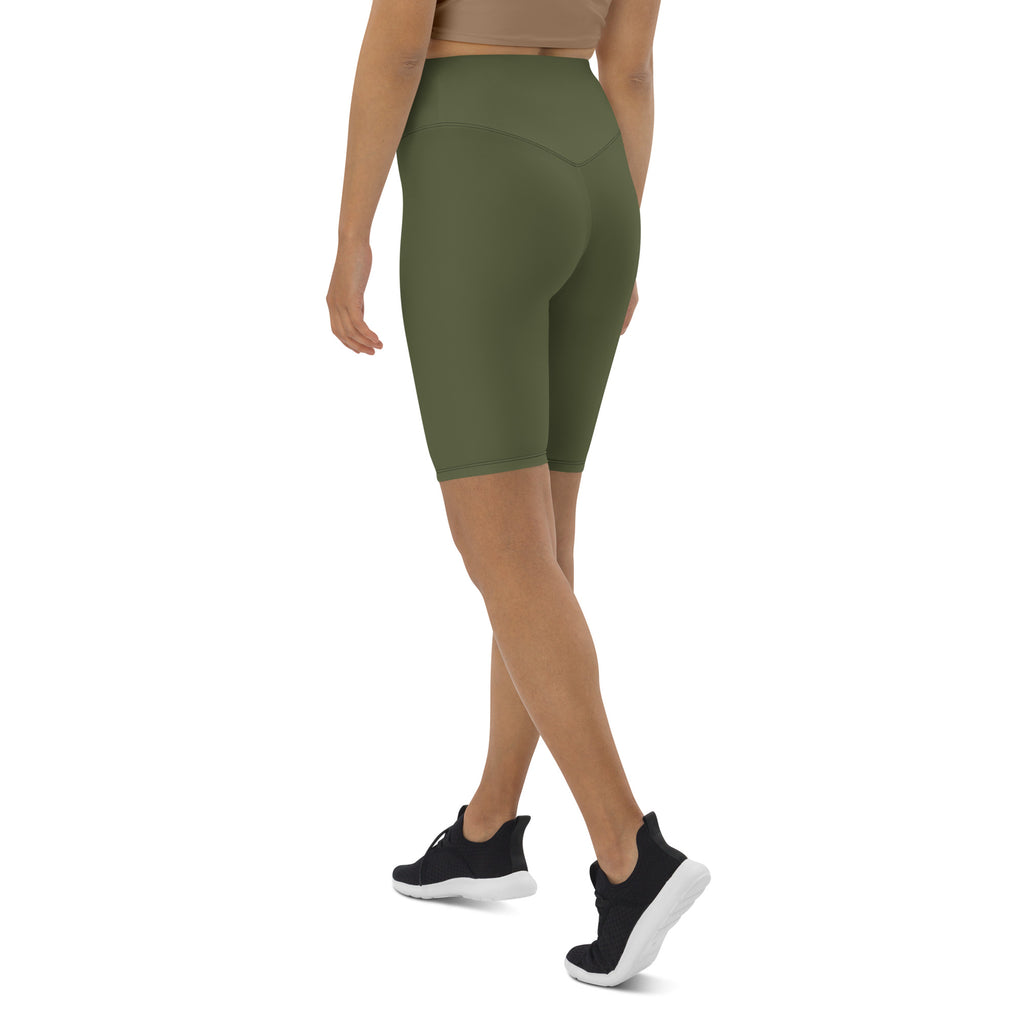 Women's High-waisted Saratoga Biker Shorts with dukiri apparel logo for streetwear