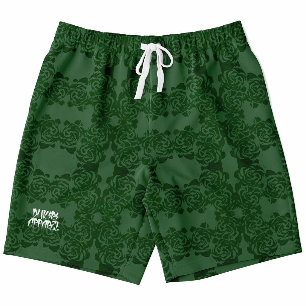 HUNTER GREEN Athletic Long Shorts