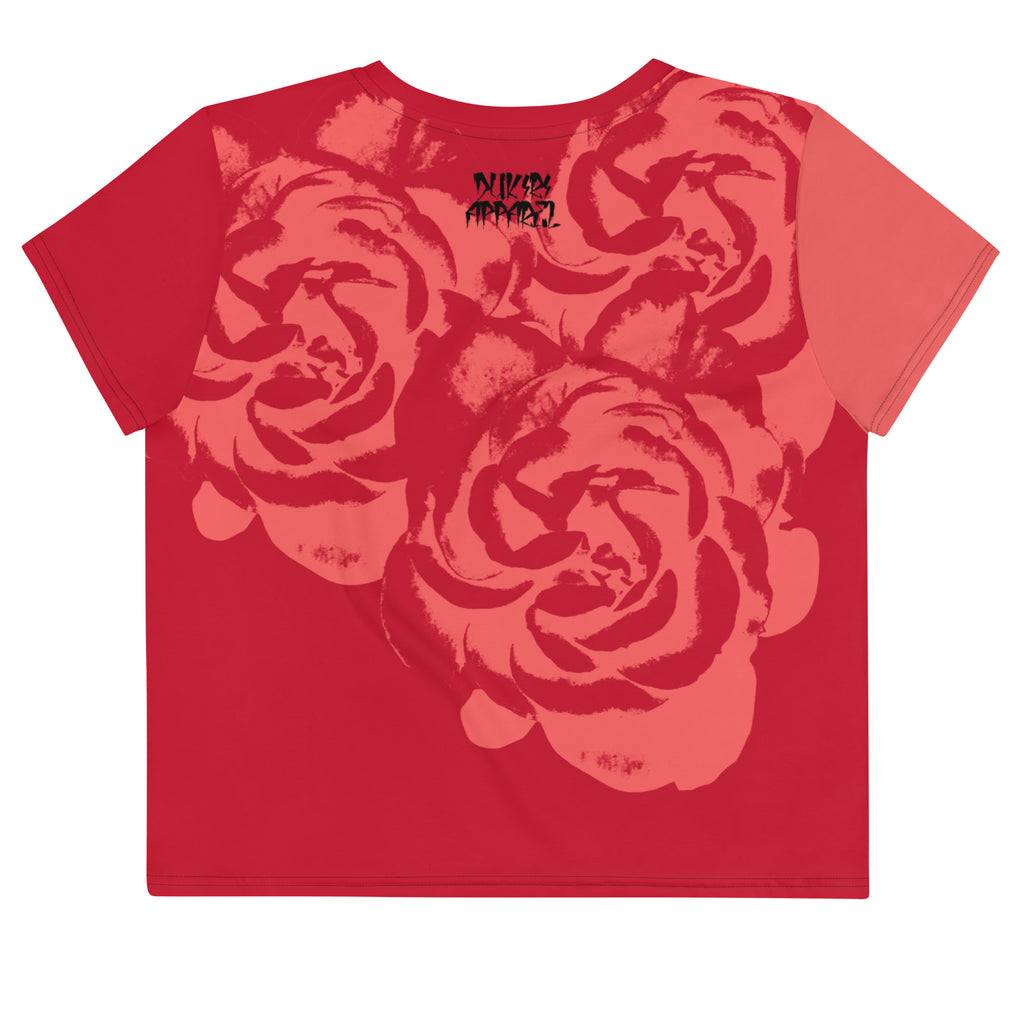 Big Red Rose Crop Tee