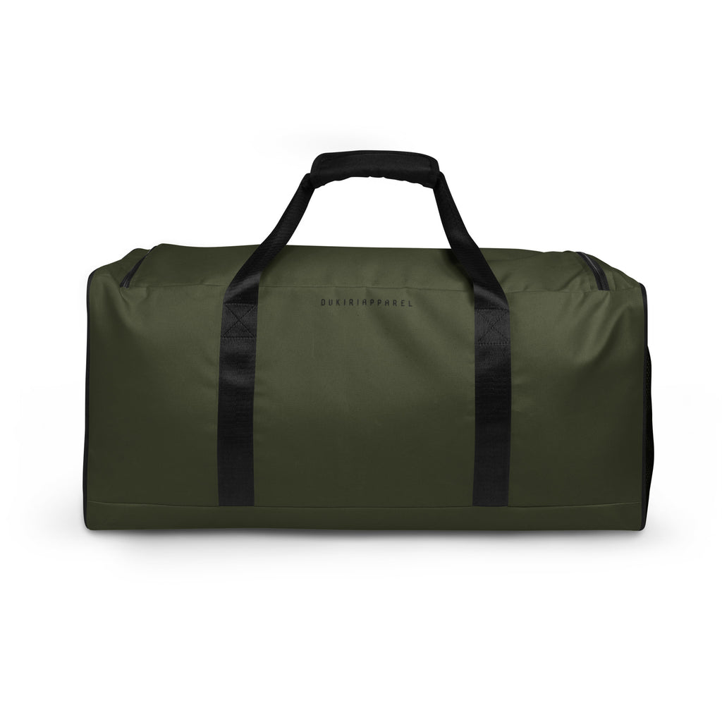 Olive Green Duffle bag-I Beat It Graphic Print
