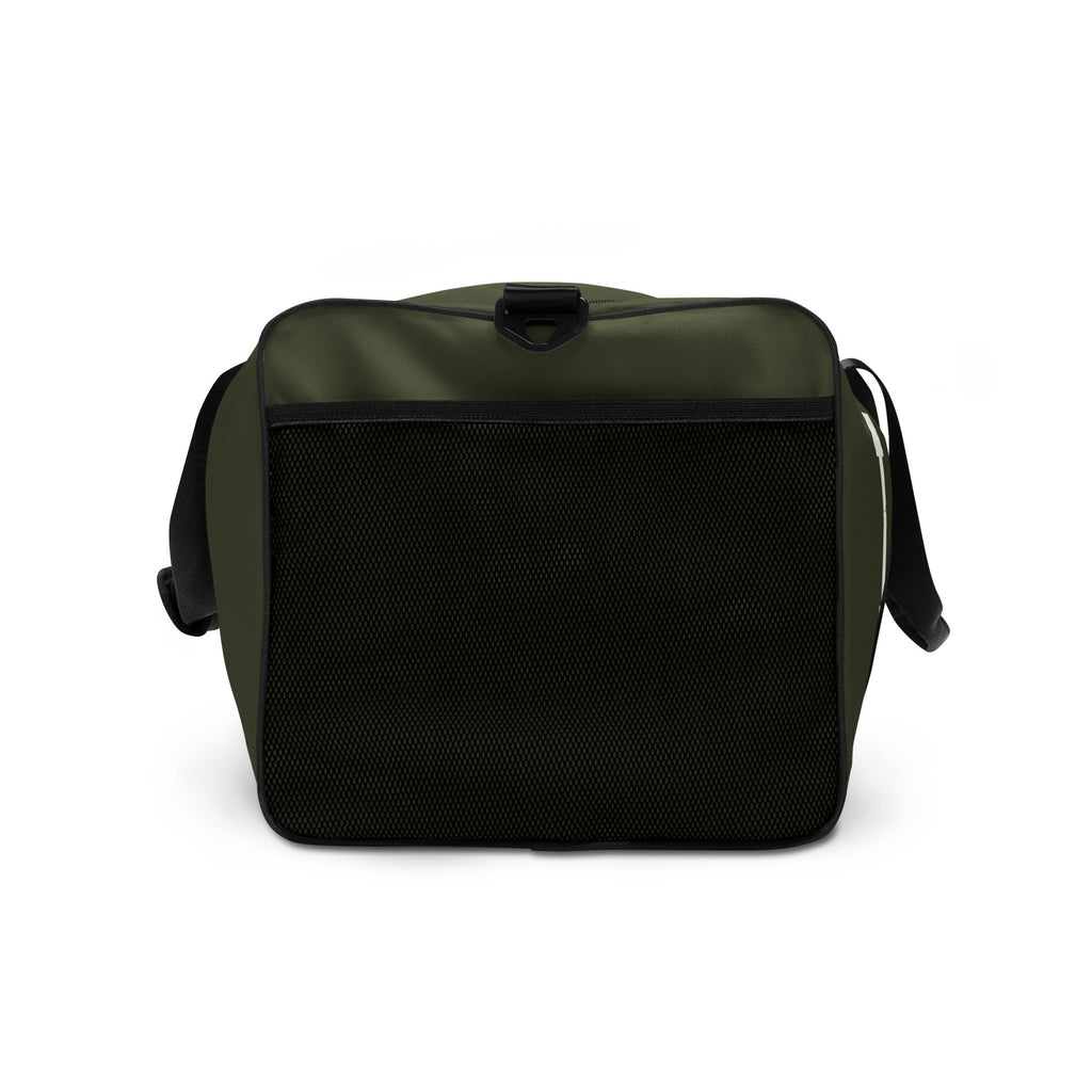Olive Green Duffle bag-I Beat It Graphic Print