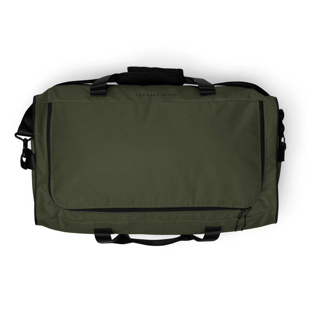 Olive Green Duffle bag-I Beat It Graphic Print