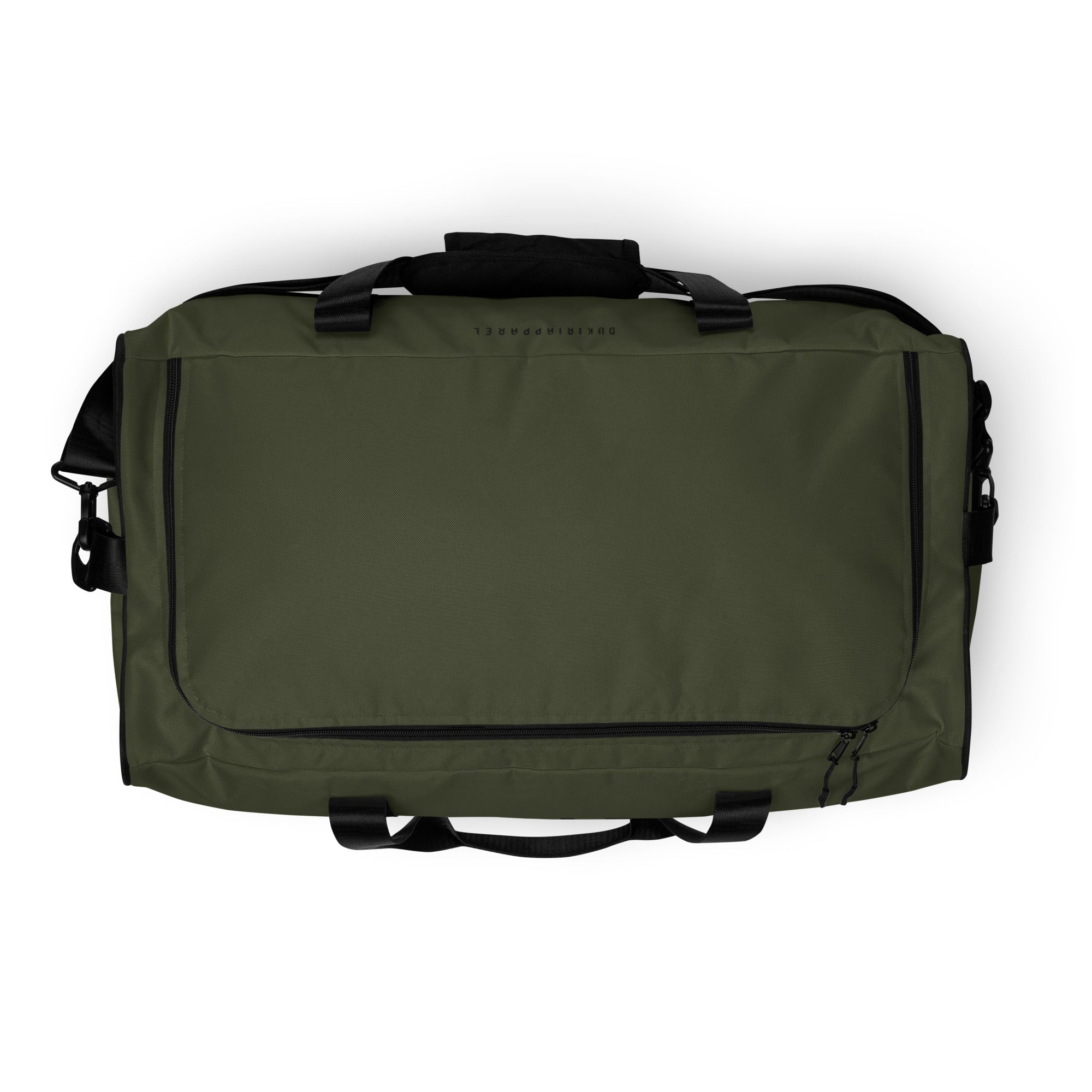 Olive Green Duffle bag-I Beat It Graphic Print