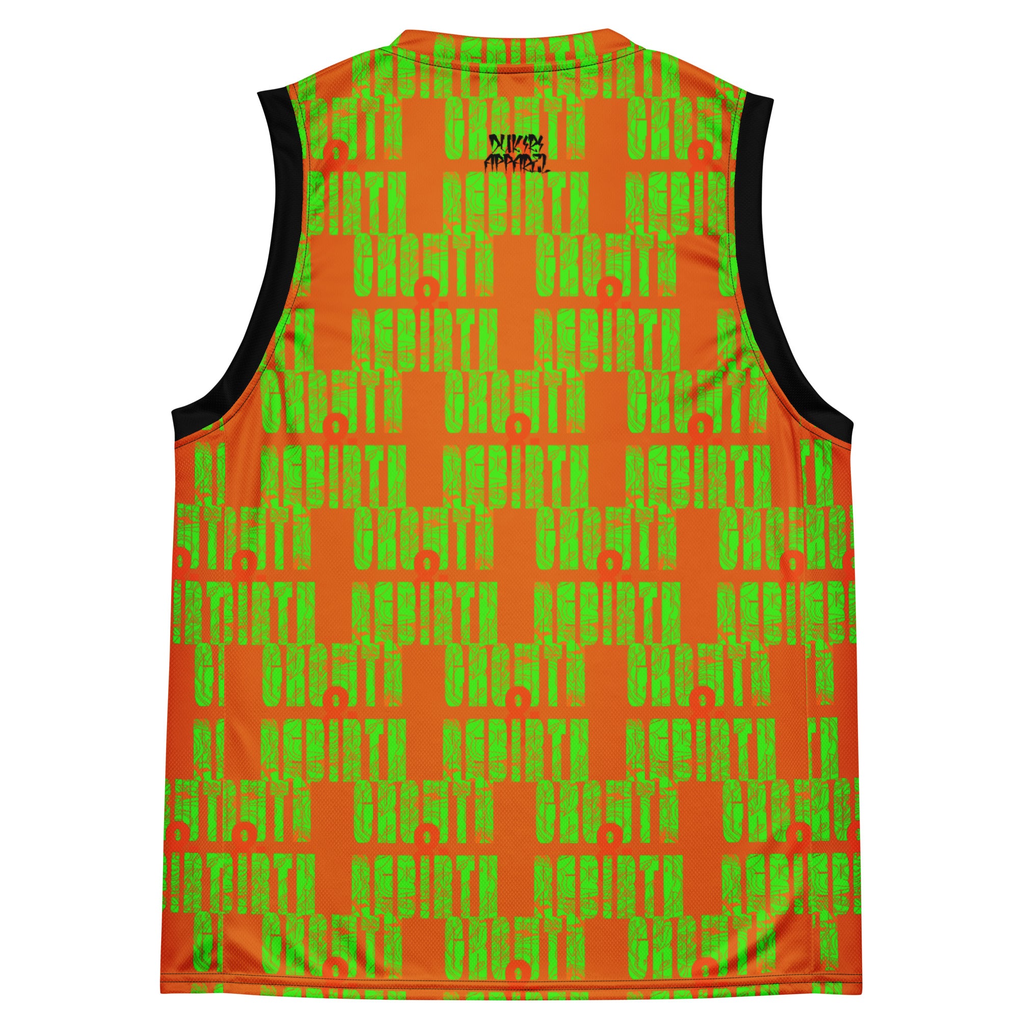 Orange  Recycled basketball jersey-Allover Growth & Rebirth