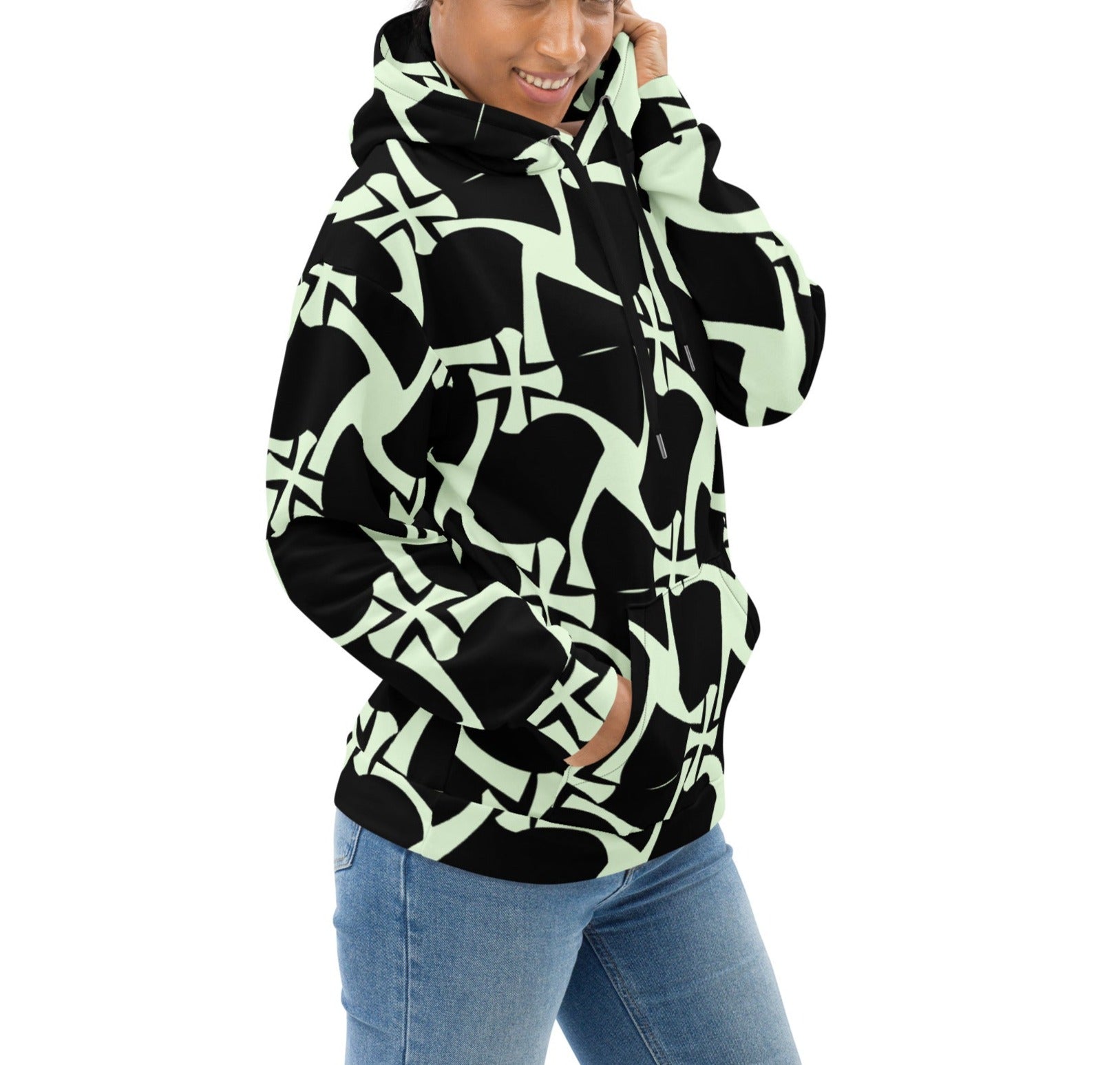 Allover Black Panache Hoodie- Crusader