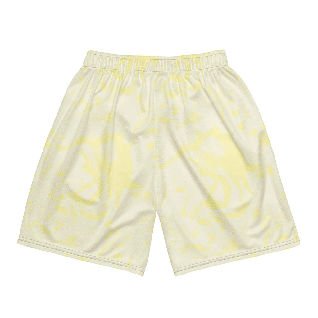 Floral Yellow Unisex mesh shorts