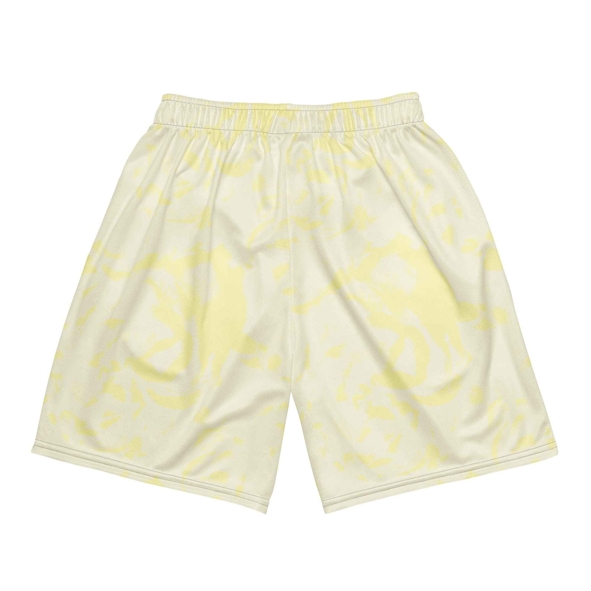 Floral Yellow Unisex mesh shorts