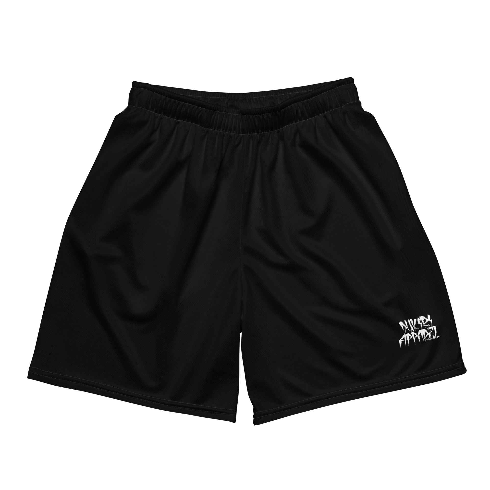 Black Unisex mesh shorts