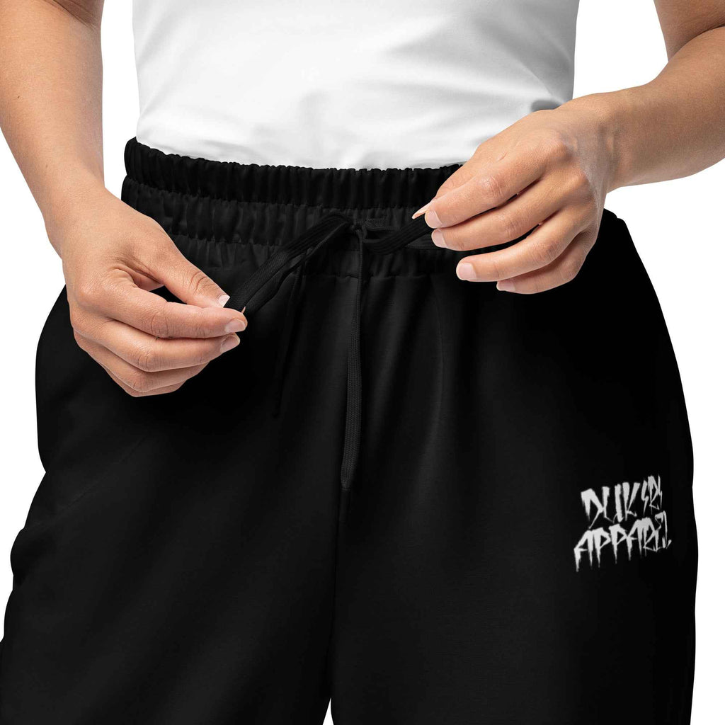 Black Unisex Premium Wide-leg Joggers