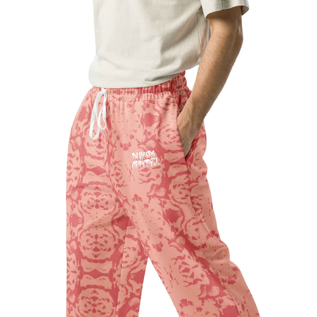 Lavender Floral Unisex Premium Wide-leg Joggers