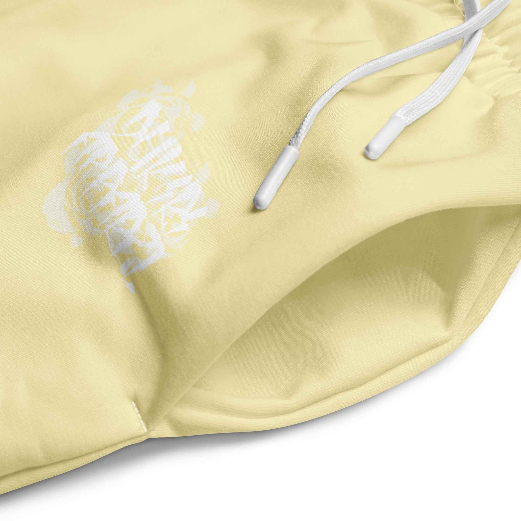 Floral Yellow Unisex Premium Wide-leg Joggers