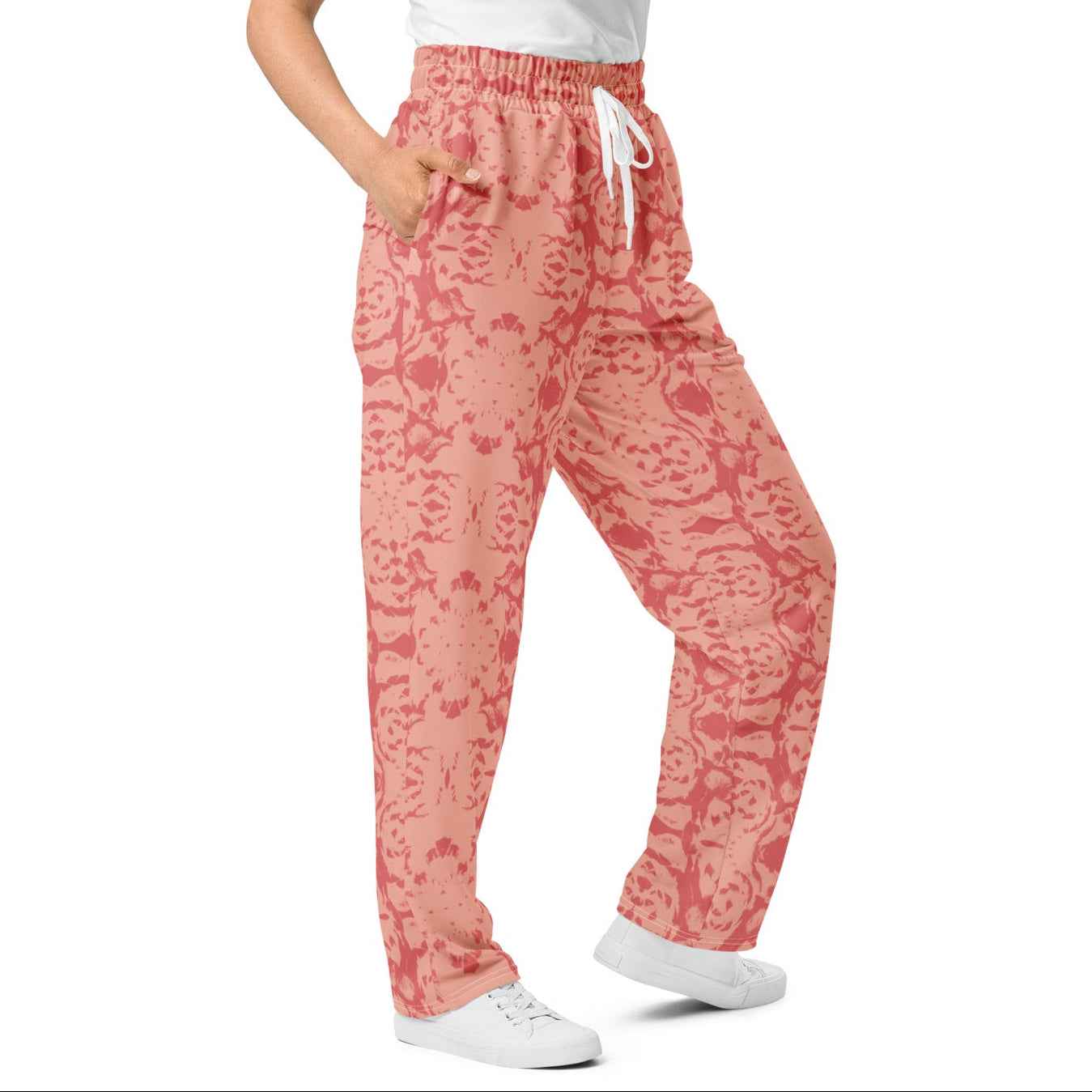 Lavender Floral Unisex Premium Wide-leg Joggers
