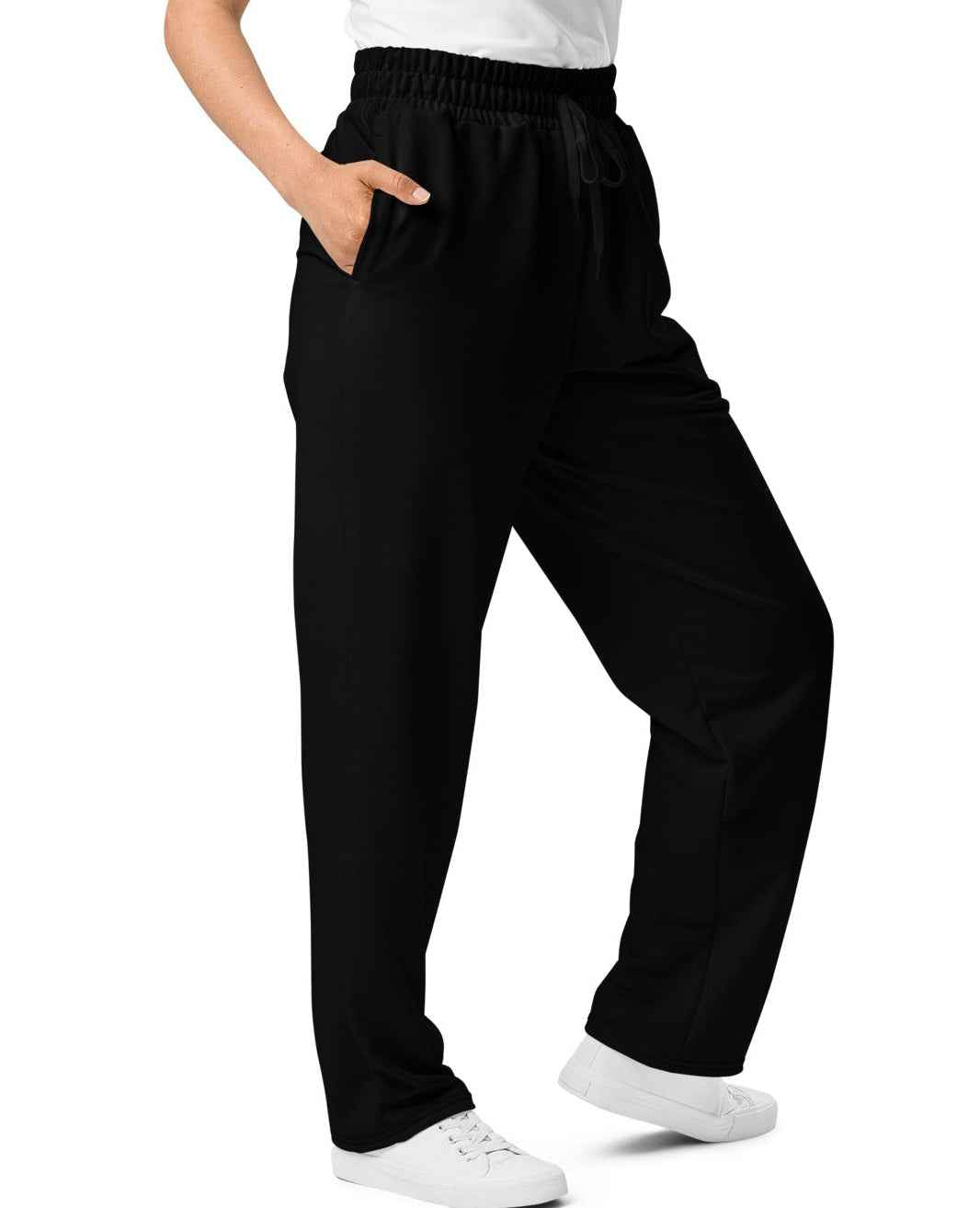 Black Unisex Premium Wide-leg Joggers