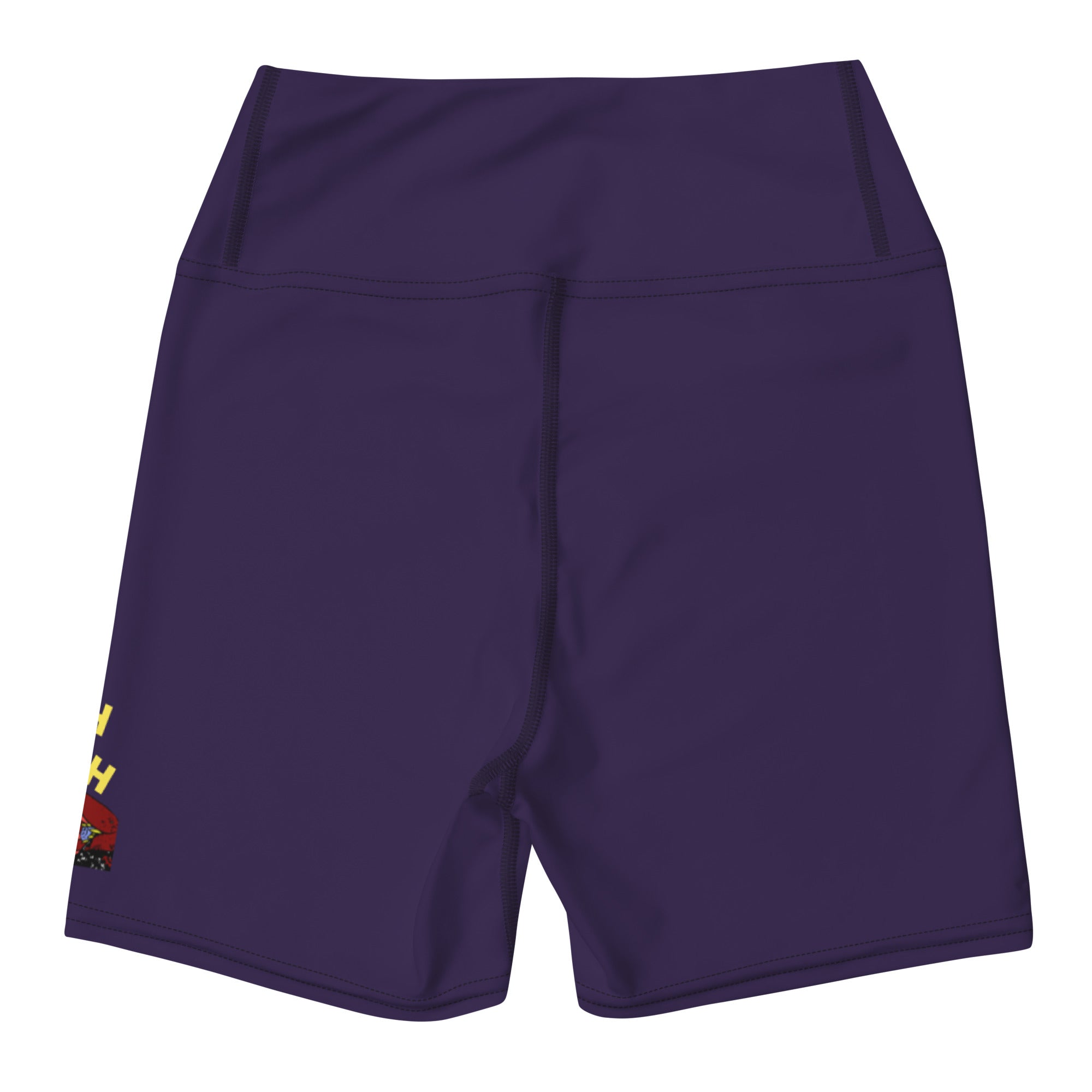 High-waisted Lotus Growth Purple Yoga Shorts