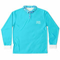Neon Blue Men’s Long Sleeve Polo Shirt