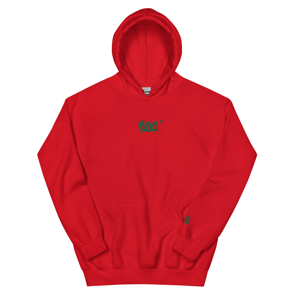 Chrsitmas inspired red jingle bell hoodie
