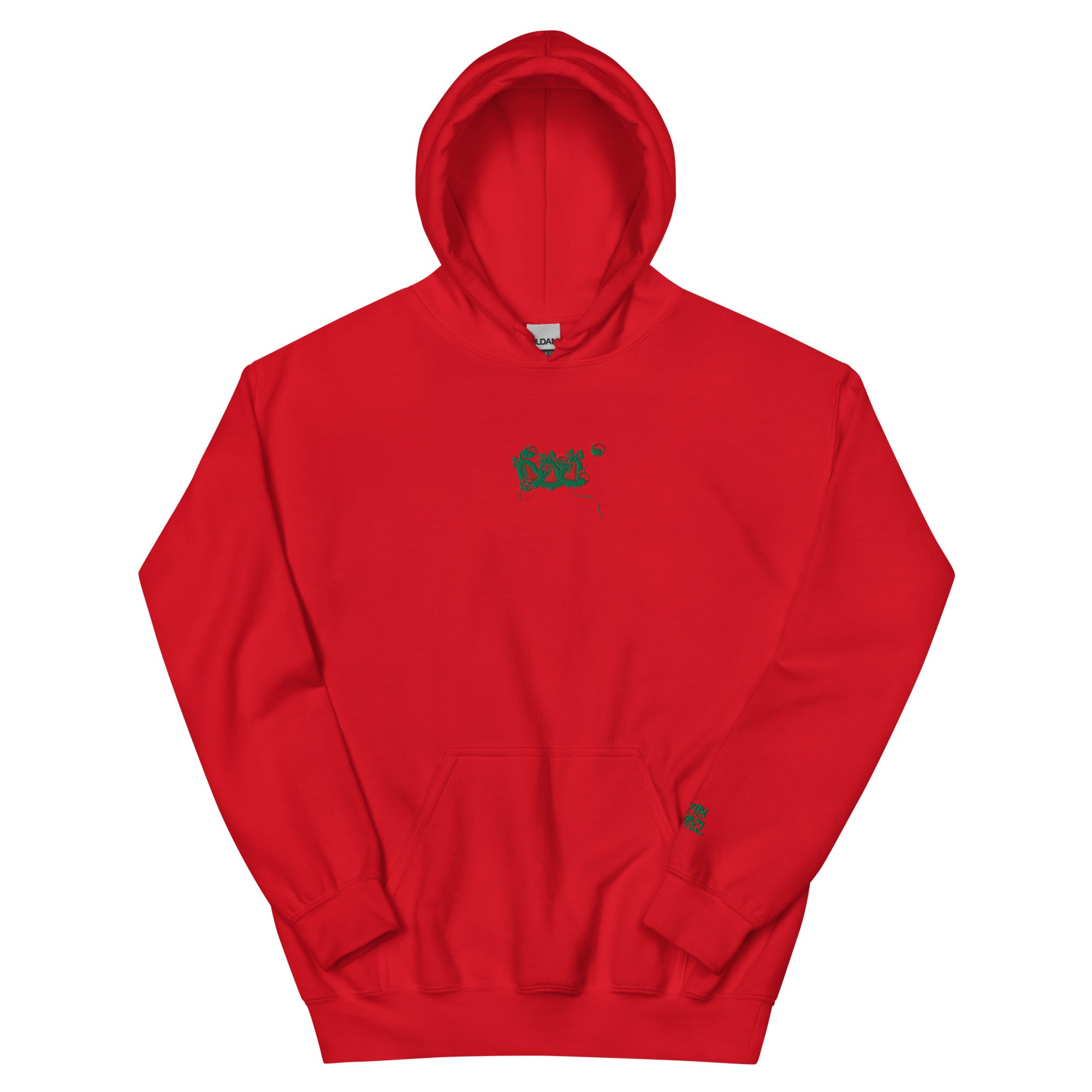 Chrsitmas inspired red jingle bell hoodie