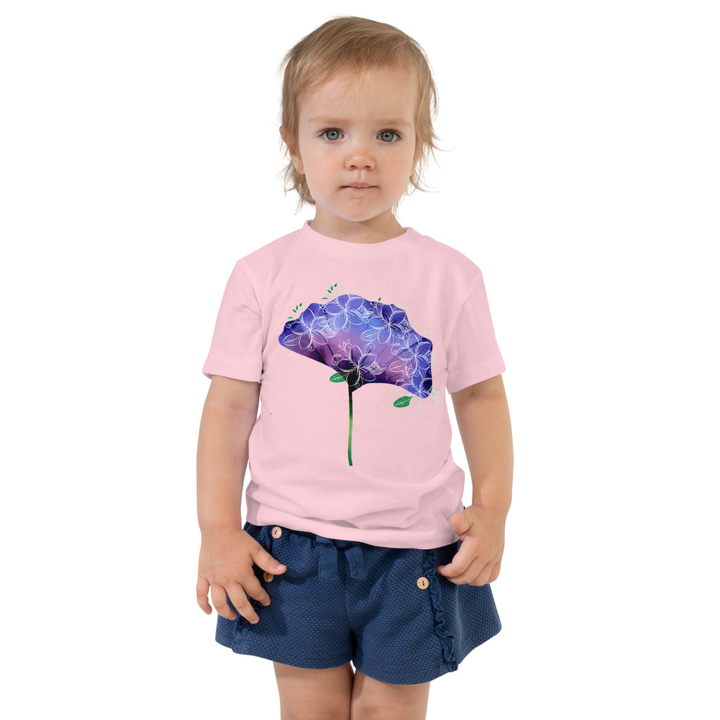 Beautiful Flower Toddler Pink Short Sleeve Tee
