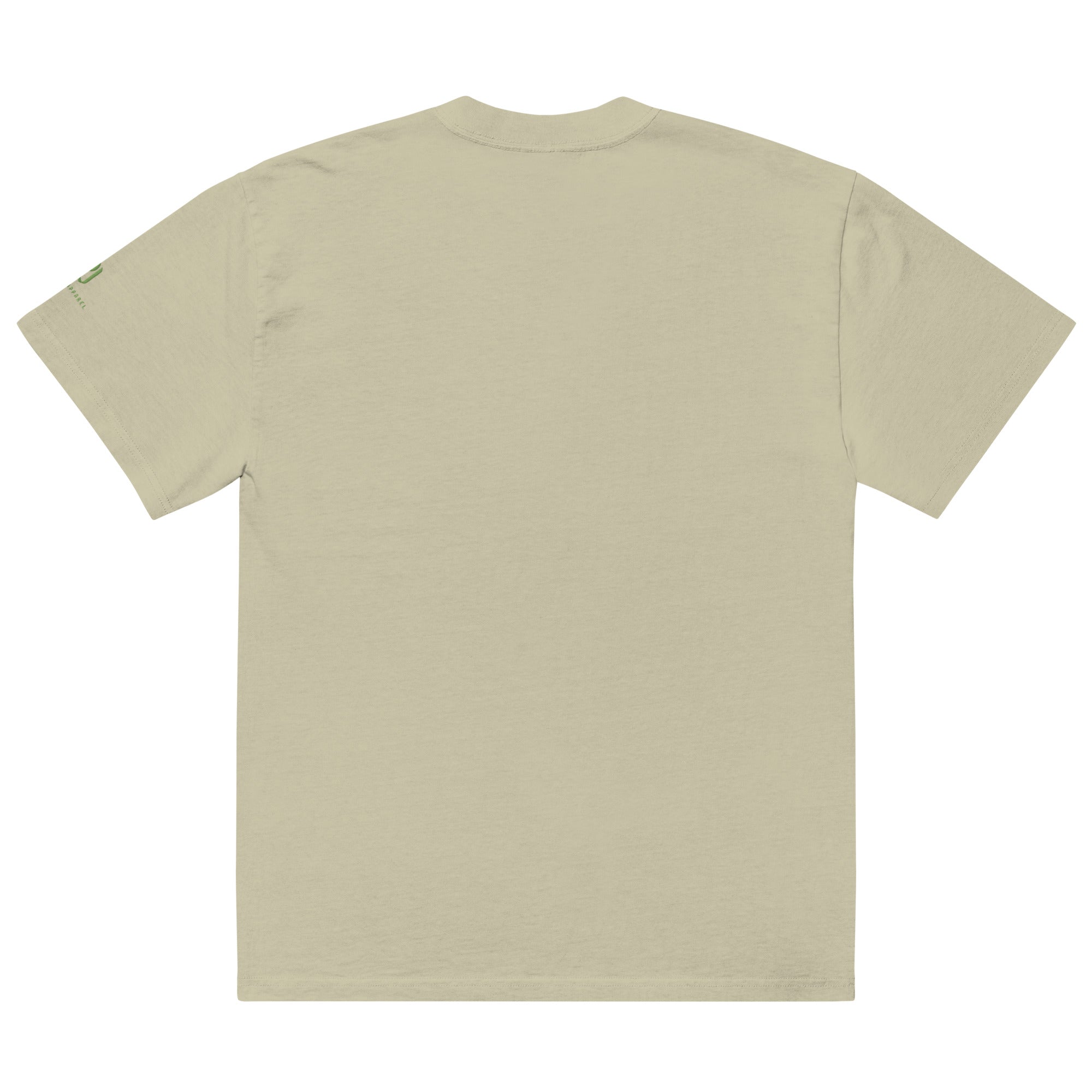 Oversized faded Kiwi t-shirt-Embroidered "I Beat it" Print