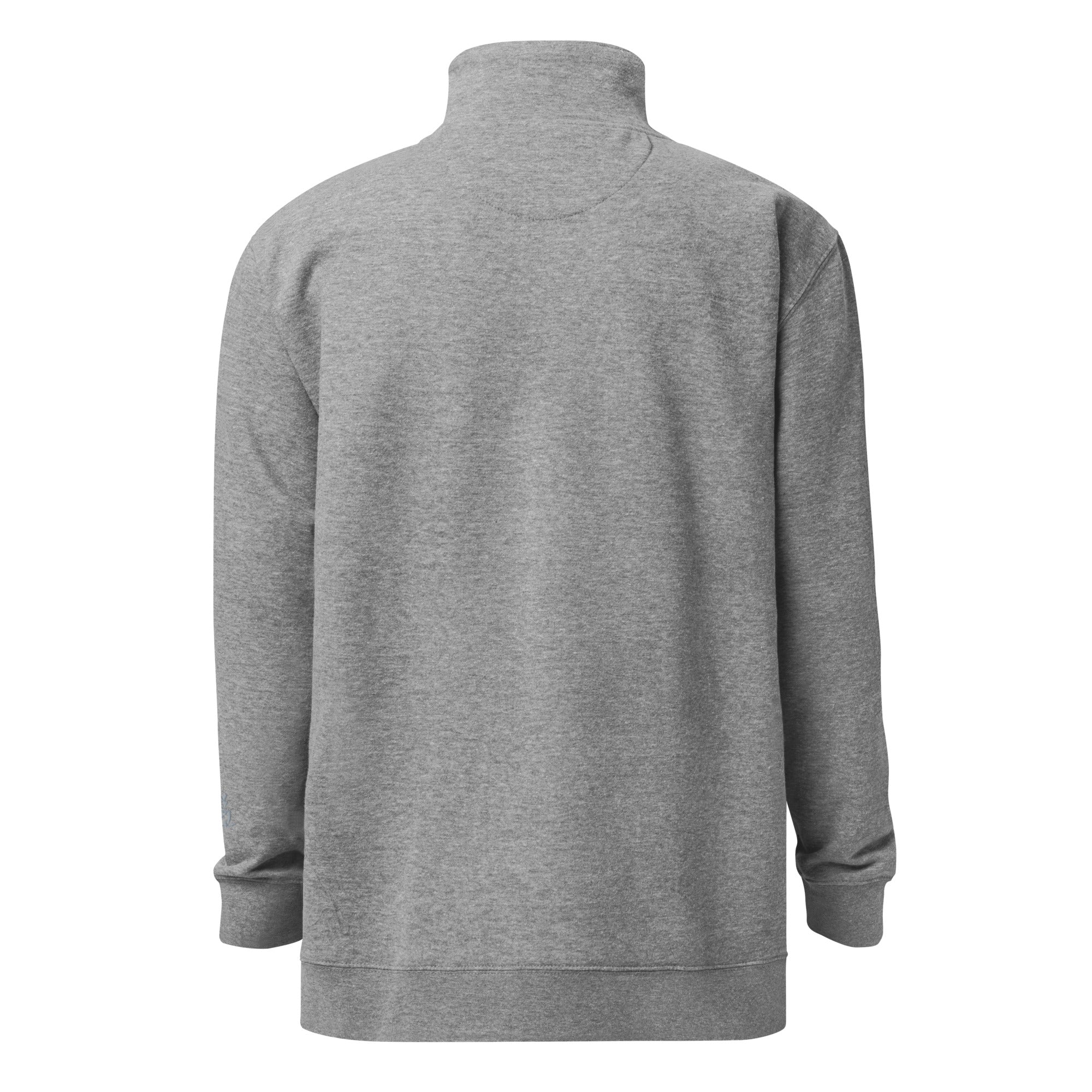 Carbon Gray fleece pullover-Embroidered No Fear Print
