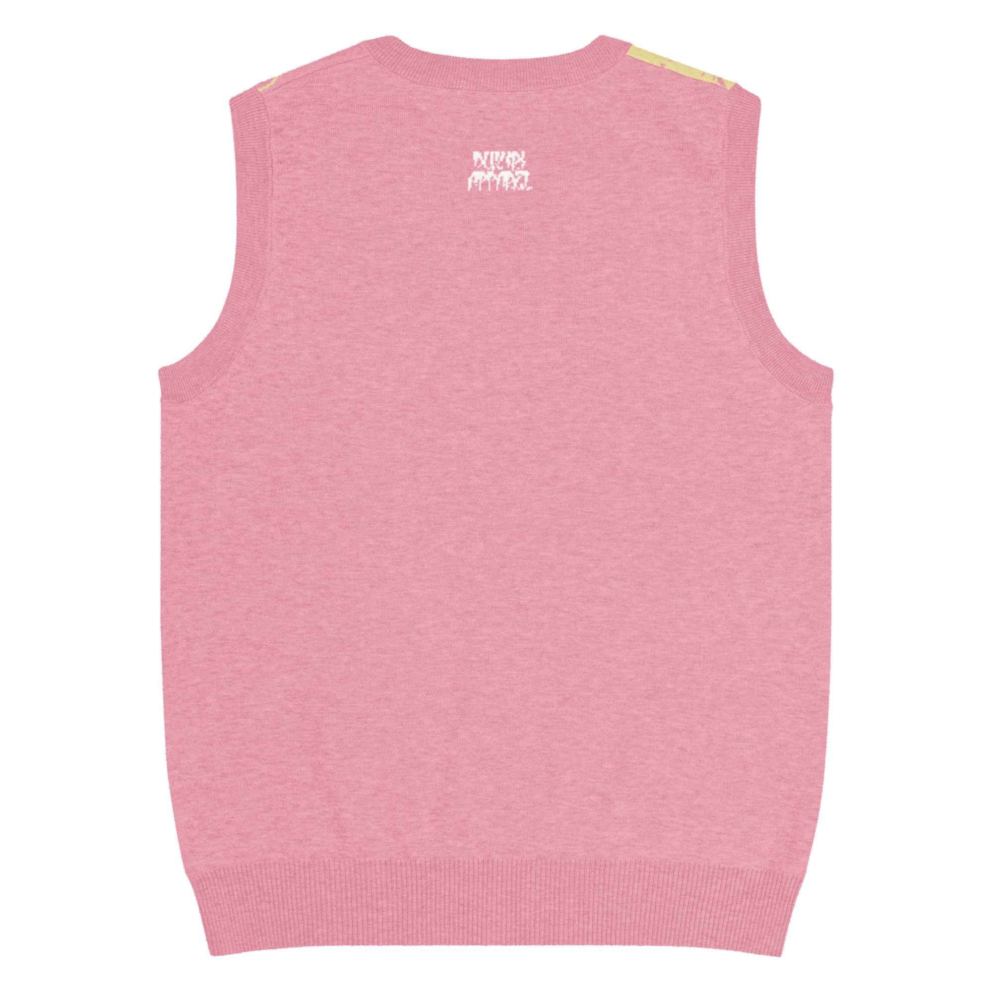 Summer Floral Pink Knit V-neck vest