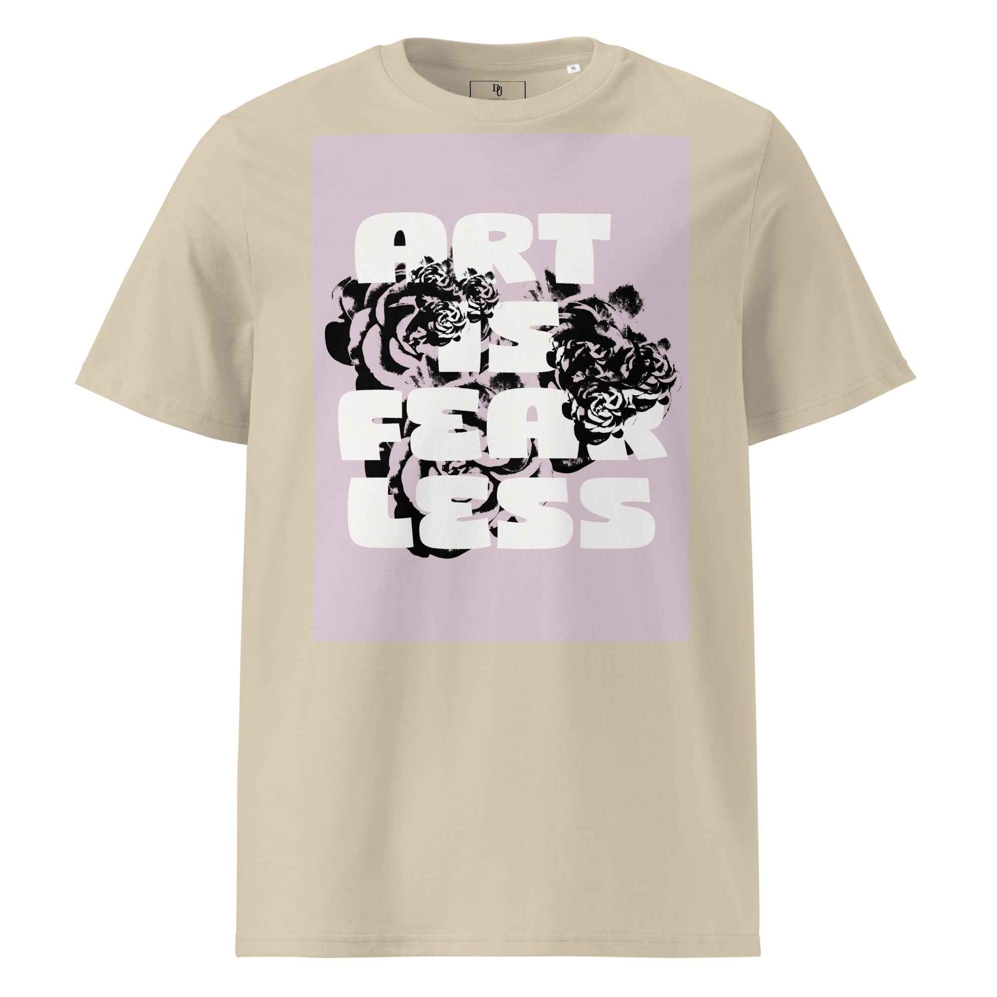 Art Slogan Organic Ribbed Neck T-shirt-Lavender Box