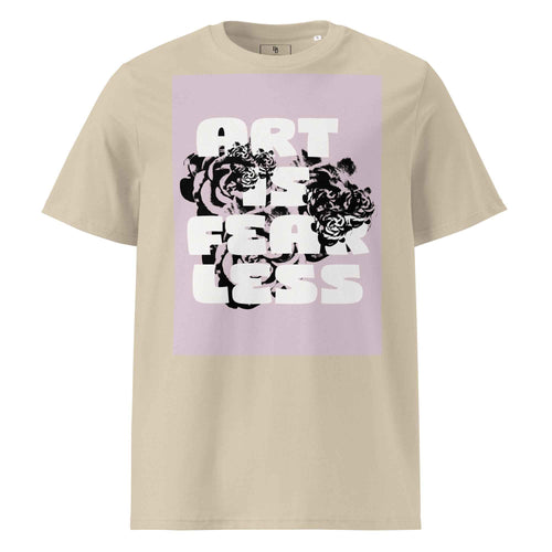 Art Slogan Organic Ribbed Neck T-shirt-Lavender Box