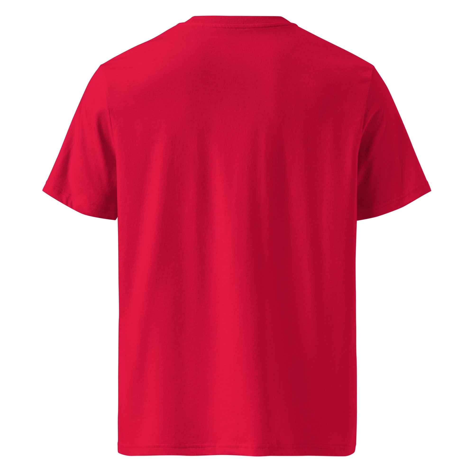 Art Slogan Red Organic Ribbed Neck T-shirt