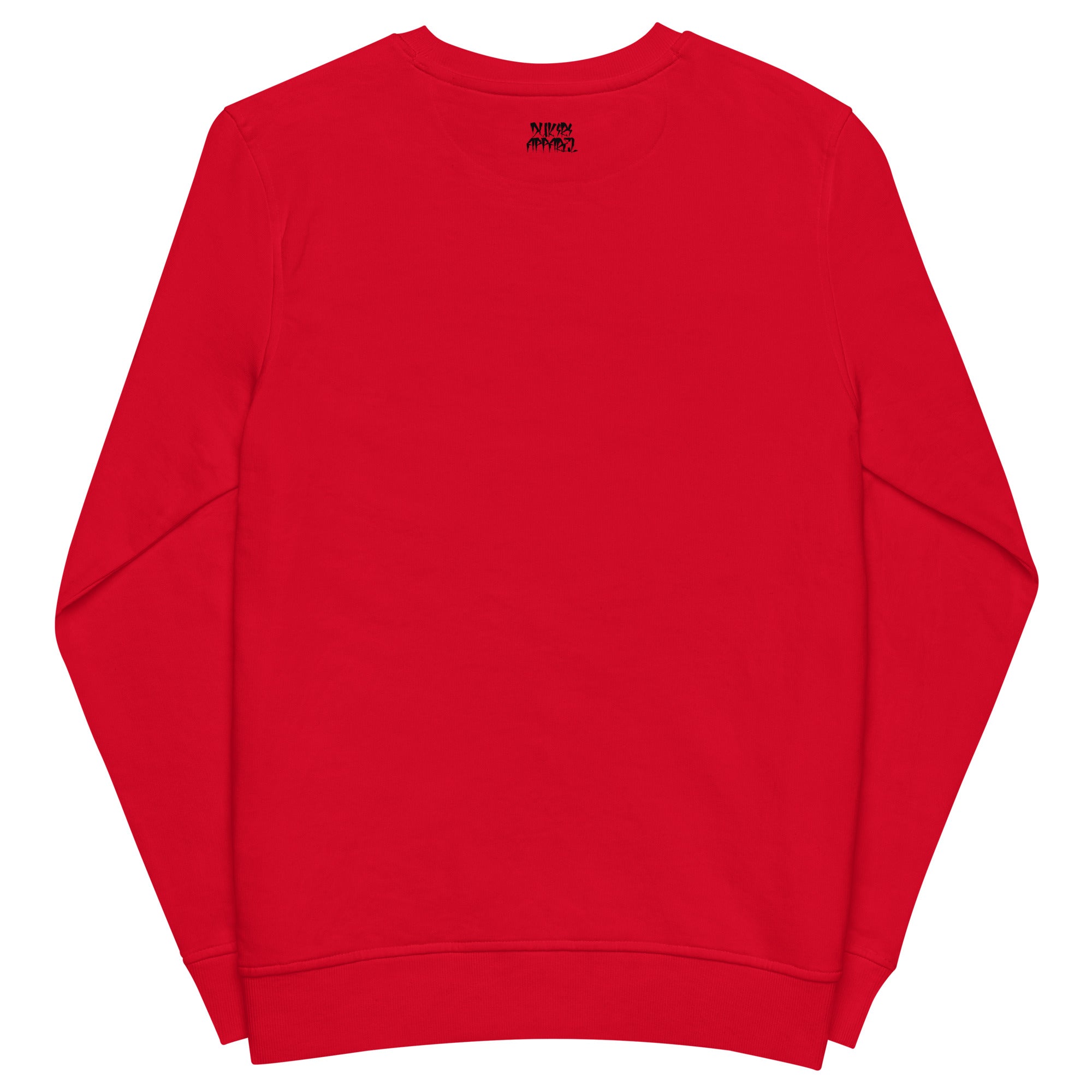 Imaginary Man Red Organic Sweatshirt – Organic Cotton Eco-Friendly Unisex Streetwear Pullover
