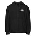 Premium Art Slogan Black Full Zip Unisex Hoodie