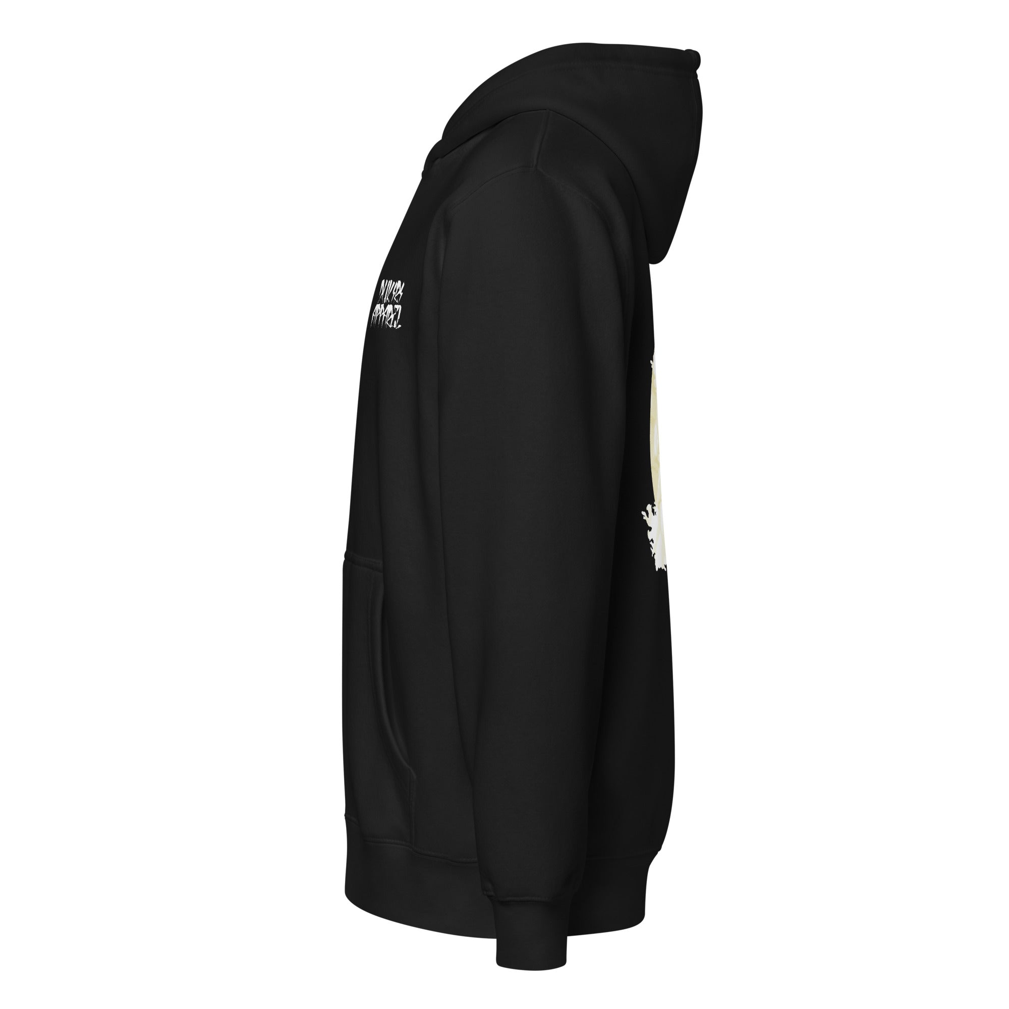 Premium Art Slogan Black Full Zip Unisex Hoodie