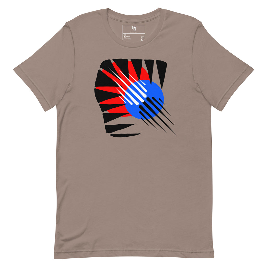 raptors inspired teeth deisgn on a brown tshirt
