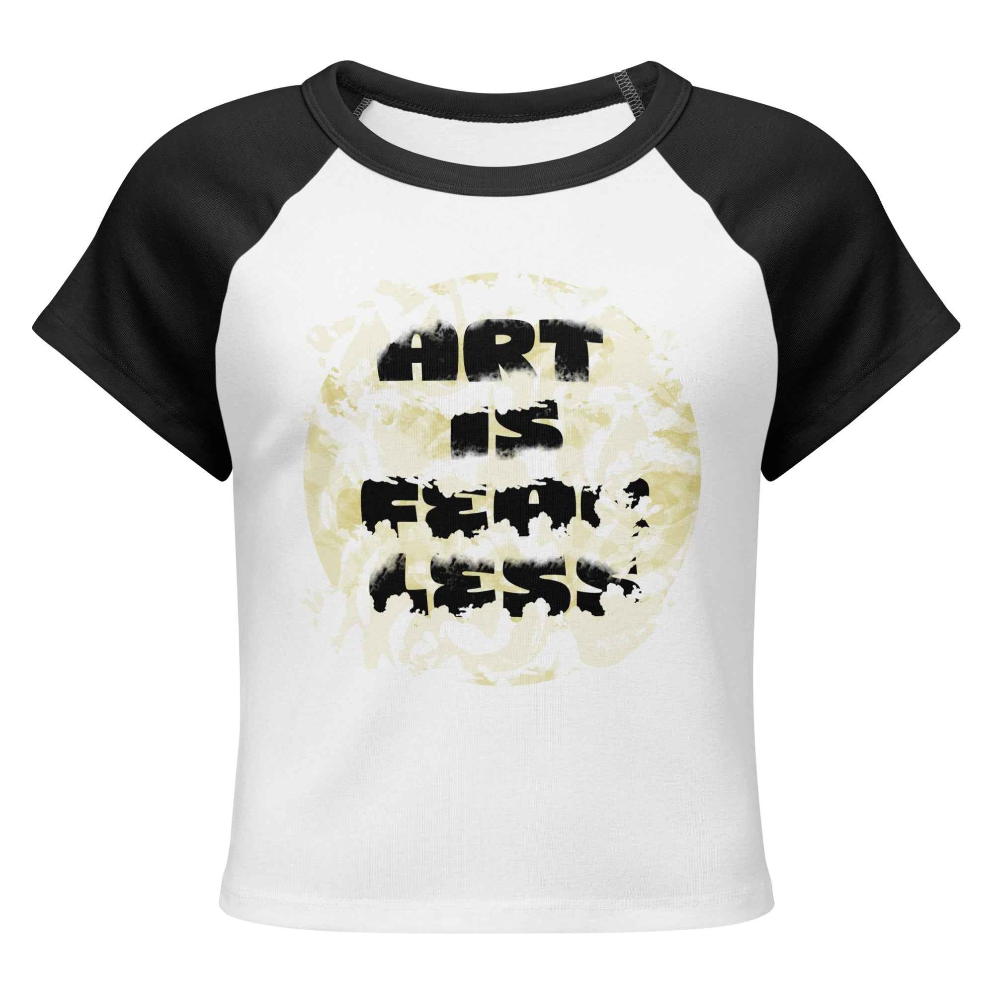 Art Slogan Micro Rib Raglan Baby Tee