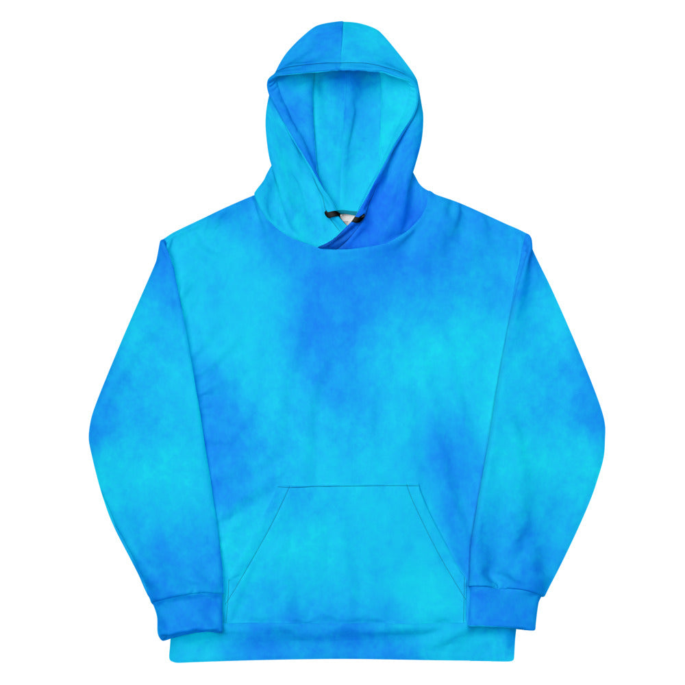 Brushed fleece Blue Hoodie Whale print