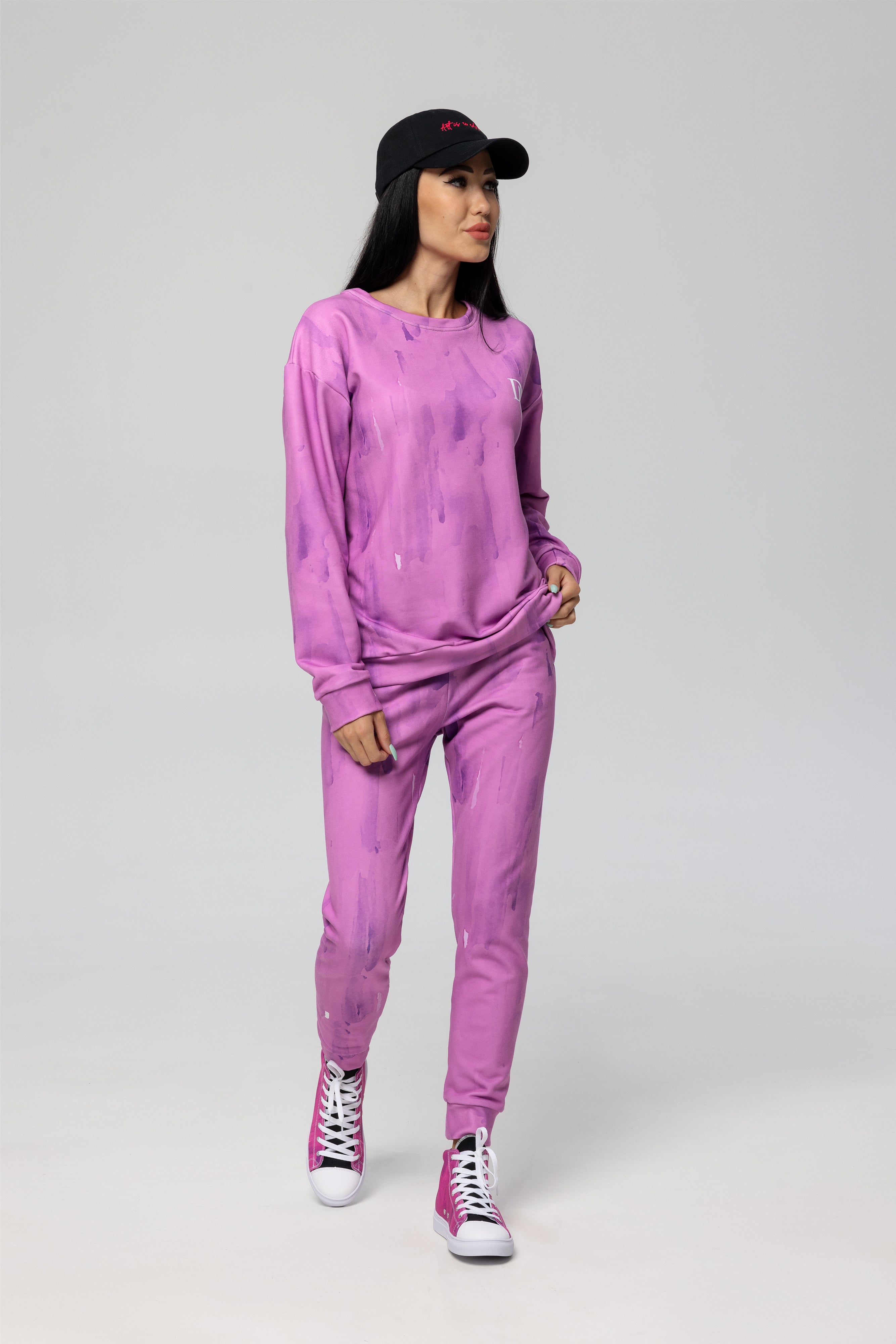 Purple Goo Women’s high top canvas shoes